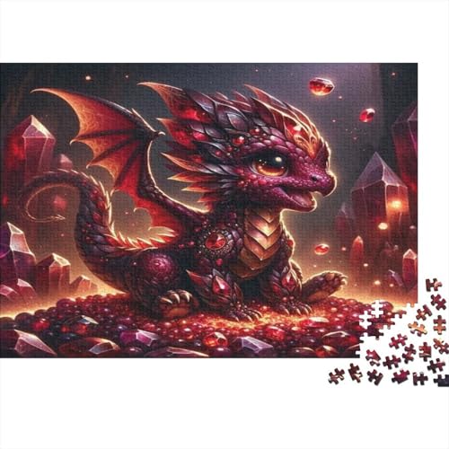 Drache Hölzerne Puzzles Wasserfest 500 Teile DIY-Cartoon Puzzle Für Erwachsene Bunt Puzzle Für Erwachsene Puzzle Zur Heimdekoration von YTPONBCSTUG