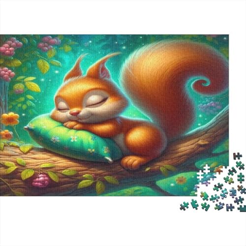 Eichhörnchen Hölzerne Puzzles Wasserfest 1000 Teile DIY-Cartoon Puzzle Für Erwachsene Spaß Puzzle Für Erwachsene Herausfordernde Puzzlespiele von YTPONBCSTUG