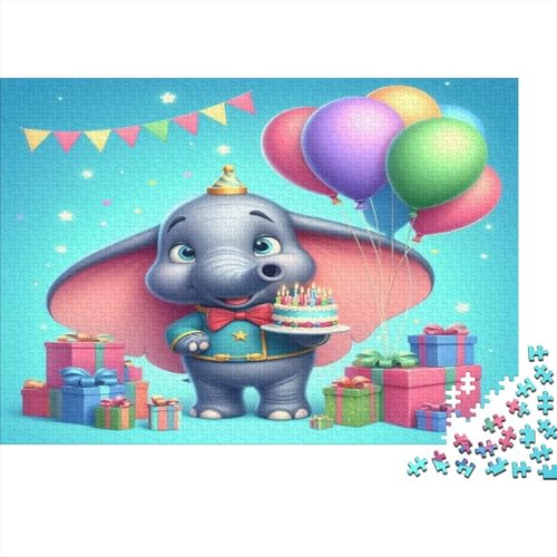 Elefant Hölzerne Puzzles Wasserfest 300 Teile DIY-Cartoon Puzzle Geschenke Für Erwachsene Herausfordernd Und Knifflig Puzzle Für Erwachsene Herausfordernde Puzzlespiele von YTPONBCSTUG