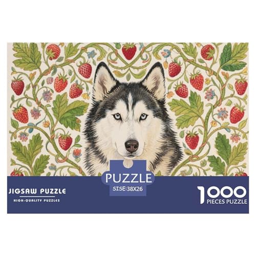 Erdbeer-Husky Hölzerne Puzzles Wasserfest 1000 Teile DIY- Puzzle Für Erwachsene Herausfordernd Und Knifflig Herausfordernde Puzzlespiele Erdbeer-Husky Hölzerne Puzzles Wasserfest 1000 Teile DIY- Puzzle Für Erwachsene Herausfordernd Und Knifflig Herausfordernde Puzzlespiele von YTPONBCSTUG