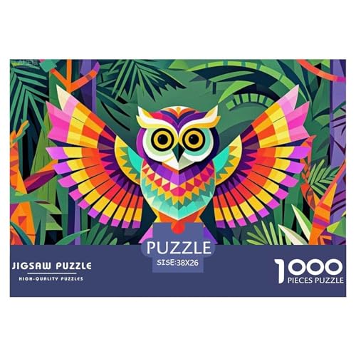 Eule Hölzerne Puzzles Wasserfest 1000-teiliges Puzzle Für Erwachsene Bunt Herausfordernde Puzzlespiele Eule Hölzerne Puzzles Wasserfest 1000-teiliges Puzzle Für Erwachsene Bunt Herausfordernde Puzzlespiele von YTPONBCSTUG