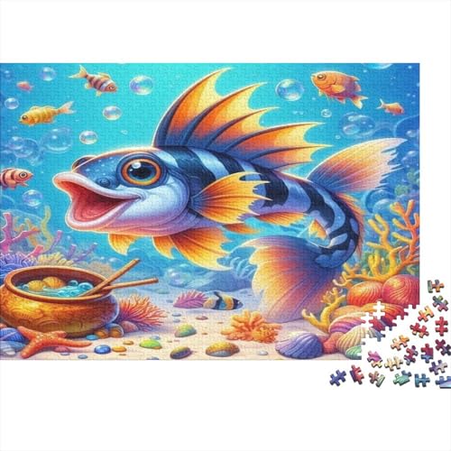 Fisch Hölzerne Puzzles Wasserfest 1000 Teile DIY-Cartoon Puzzle Geschenke Für Erwachsene Herausfordernd Und Knifflig Puzzle Für Erwachsene Herausfordernde Puzzlespiele von YTPONBCSTUG