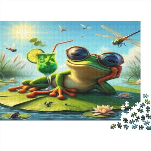 Frosch Hölzerne Puzzles Wasserfest 1000 Teile DIY-Cartoon Puzzle Für Erwachsene Unmöglich Puzzle Für Erwachsene Puzzle Zur Heimdekoration von YTPONBCSTUG