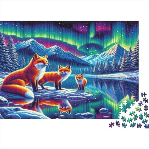 Fuchs Hölzerne Puzzles Wasserfest 300 Teile DIY-Cartoon Puzzle Geschenke Für Erwachsene Unmöglich Puzzle Für Erwachsene Herausfordernde Puzzlespiele von YTPONBCSTUG