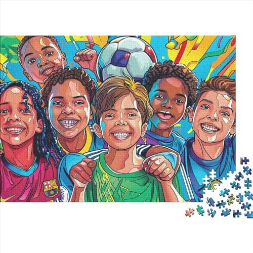 Fußball Puzzle 1000 Teile,Puzzle 1000 Teile Erwachsene,Klassische Puzzle 1000 Stück,Geschicklichkeitsspiel Für Die Ganze Familie,Sport Zeichentrickfilm Puzzle 1000pcs (75x50cm) von YTPONBCSTUG