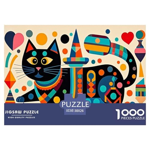 Geometrische Katze Hölzerne Puzzles Wasserfest 1000-teiliges Puzzle Geschenke Für Erwachsene Buntzur Heimdekoration Geometrische Katze Hölzerne Puzzles Wasserfest 1000-teiliges Puzzle Geschenke Für Erwachsene Buntzur Heimdekoration von YTPONBCSTUG