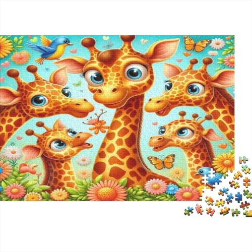 Giraffe Hölzerne Puzzles Wasserfest 500 Teile DIY-Cartoon Puzzle Geschenke Für Erwachsene Herausfordernd Und Knifflig Puzzle Für Erwachsene Lernspiele von YTPONBCSTUG