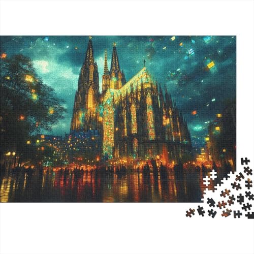 Gothic Cologne Cathedral 1000 Teile Puzzle Nachhaltiges Puzzle Für Erwachsene | Hochwertige Umweltfreundliche Materialien |Geschenk Für Erwachsene| 1000pcs (75x50cm) von YTPONBCSTUG