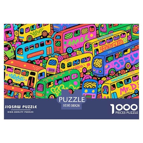 Graffiti Bus Hölzerne Puzzles Wasserfest 1000-teiliges Puzzle Für Erwachsene Bunt Herausfordernde Puzzlespiele Graffiti Bus Hölzerne Puzzles Wasserfest 1000-teiliges Puzzle Für Erwachsene Bunt Herausfordernde Puzzlespiele von YTPONBCSTUG