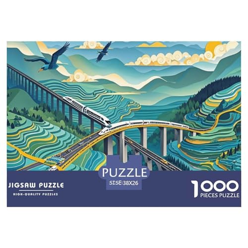 Hochgeschwindigkeitszug Hölzerne Puzzles Wasserfest 1000 Teile DIY- Puzzle Geschenke Für Erwachsene Herausfordernd Und Knifflig Lernspiele Hochgeschwindigkeitszug Hölzerne Puzzles Wasserfest 1000 Teile DIY- Puzzle Geschenke Für Erwachsene Herausfordernd Und Knifflig Lernspiele von YTPONBCSTUG