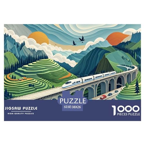 Hochgeschwindigkeitszug Hölzerne Puzzles Wasserfest 1000-teiliges Puzzle Für Erwachsene Spaß Lernspiele Hochgeschwindigkeitszug Hölzerne Puzzles Wasserfest 1000-teiliges Puzzle Für Erwachsene Spaß Lernspiele von YTPONBCSTUG