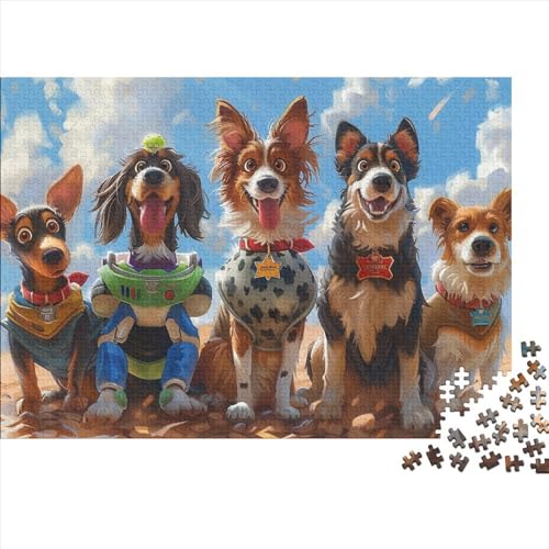 Hund 500 Stück Puzzles Für Erwachsene，Familienspaß Tier Zeichentrickfilm Thema Puzzlespiele 500 Stück Für Erwachsene Geschenke 500pcs (52x38cm) von YTPONBCSTUG