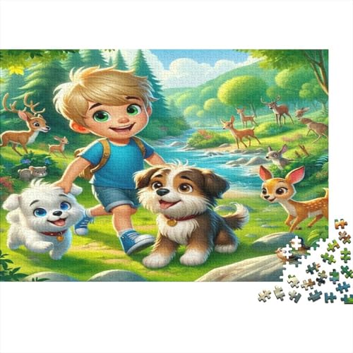 Hund Hölzerne Puzzles Wasserfest 1000 Teile DIY-Cartoon Puzzle Für Erwachsene Bunt Puzzle Für Erwachsene Herausfordernde Puzzlespiele von YTPONBCSTUG