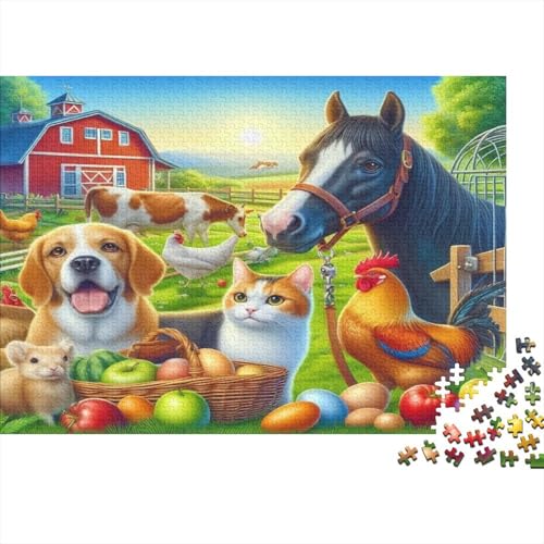 Hund Hölzerne Puzzles Wasserfest 1000 Teile DIY-Cartoon Puzzle Für Erwachsene Unmöglich Puzzle Für Erwachsene Puzzle Zur Heimdekoration von YTPONBCSTUG