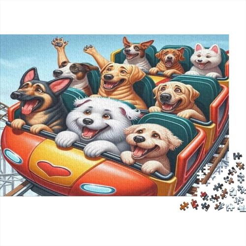 Hund Hölzerne Puzzles Wasserfest 1000 Teile DIY-Cartoon Puzzle Geschenke Für Erwachsene Bunt Puzzle Für Erwachsene Lernspiele von YTPONBCSTUG