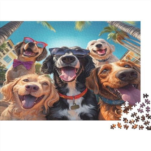 Hund Hölzerne Puzzles Wasserfest 1000 Teile DIY-Cartoon Puzzle Geschenke Für Erwachsene Unmöglich Puzzle Für Erwachsene Herausfordernde Puzzlespiele von YTPONBCSTUG