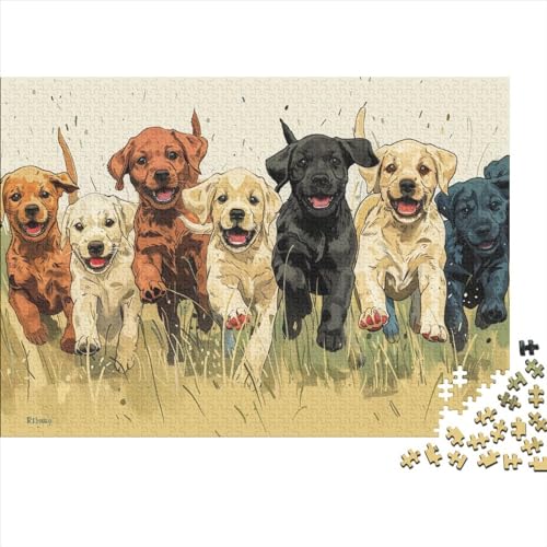 Hund Puzzles 500 Teile Für Erwachsene|Tier Zeichentrickfilm| 500 Teile Holzpuzzle Lernspiele Heimdekoration Puzzle 500pcs (52x38cm) von YTPONBCSTUG