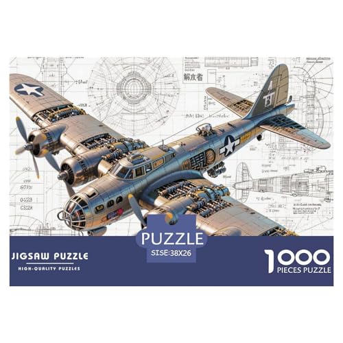 Kampfflugzeug-Blaupausen Hölzerne Puzzles Wasserfest 1000 Teile DIY- Puzzle Für Erwachsene Buntzur Heimdekoration Kampfflugzeug-Blaupausen Hölzerne Puzzles Wasserfest 1000 Teile DIY- Puzzle Für Erwachsene Buntzur Heimdekoration von YTPONBCSTUG