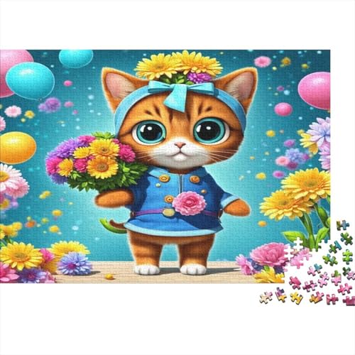 Katze Hölzerne Puzzles Wasserfest 1000 Teile DIY-Cartoon Puzzle Geschenke Für Erwachsene Unmöglich Puzzle Für Erwachsene Puzzle Zur Heimdekoration von YTPONBCSTUG