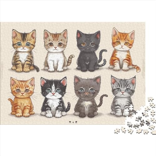 Katze Puzzle 500 Teile，Puzzle 500 Teile Erwachsene，Klassische Puzzle 500 Stück,Geschicklichkeitsspiel Für Die Ganze Familie，Tier Zeichentrickfilm Puzzle 500pcs (52x38cm) von YTPONBCSTUG