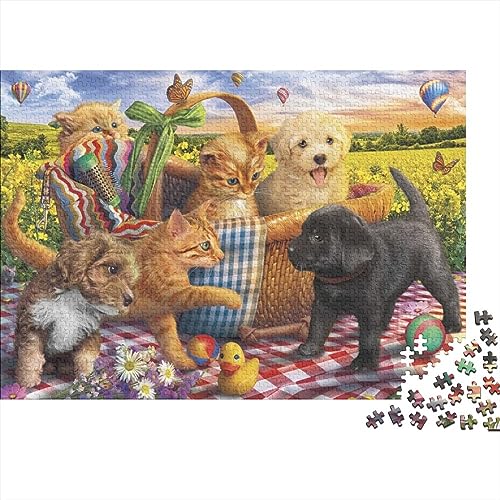 Katze Puzzle 500 Teile,Puzzle 500 Teile Erwachsene,Klassische Puzzle 500 Stück,Geschicklichkeitsspiel Für Die Ganze Familie,Tiere Puzzle 500pcs (52x38cm) von YTPONBCSTUG