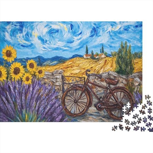 Lavender Field in Provence 1000 Stück Puzzles Für Erwachsene Stress Abbauen Familien-Puzzlespiel 1000-teiliges Puzzle Lernspiel Spielzeug Geschenk 1000pcs (75x50cm) von YTPONBCSTUG