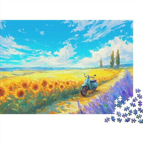 Lavender Field in Provence Puzzle 1000 Teile,Geschicklichkeitsspiel Für Die Ganze Familie, Puzzles 1000 Teile,Farbenfrohes Holz Puzzle Für Erwachsene 1000pcs (75x50cm) von YTPONBCSTUG