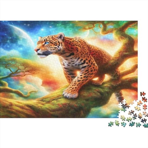 Leopard Hölzerne Puzzles Wasserfest 1000 Teile DIY-Cartoon Puzzle Geschenke Für Erwachsene Unmöglich Puzzle Für Erwachsene Herausfordernde Puzzlespiele von YTPONBCSTUG