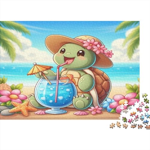 Meeresschildkröte Hölzerne Puzzles Wasserfest 300 Teile DIY-Cartoon Cute Puzzle Geschenke Für Erwachsene Herausfordernd Und Knifflig Puzzle Für Erwachsene Lernspiele von YTPONBCSTUG