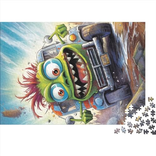Monsters Puzzles 300 Teile Für Erwachsene|Cars Cartoon| 300 Teile Holzpuzzle Lernspiele Heimdekoration Puzzle 300pcs (40x28cm) von YTPONBCSTUG