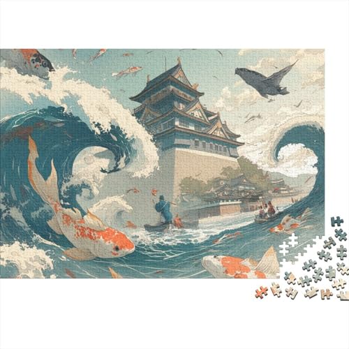 Mont Saint-Miche 1000 Stück Puzzles Für Erwachsene-Ukiyo-e Puzzles Für Erwachsene 1000 DIY Puzzle Spielzeug Für Dekorative Malerei 1000pcs (75x50cm) von YTPONBCSTUG