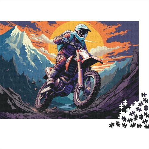 Motorrad 1000 Stück Puzzles Für Erwachsene-Dirtbikes Motocross Puzzles Für Erwachsene 1000 DIY Puzzle Spielzeug Für Dekorative Malerei 1000pcs (75x50cm) von YTPONBCSTUG