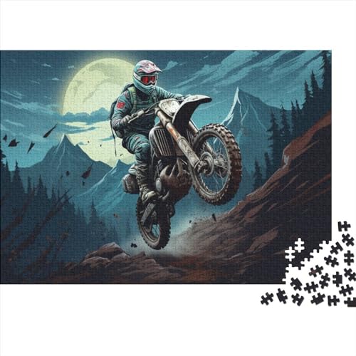 Motorrad Puzzle,500 Teile Puzzle Dirtbikes Motocross,Erwachsene Puzzlespiel,Weihnachts-/Neujahrsgeschenk,Puzzle-Spielzeug Für Dekorative Malerei 500pcs (52x38cm) von YTPONBCSTUG