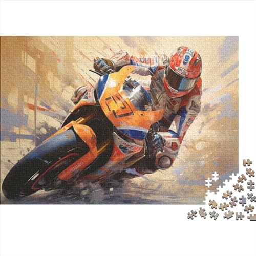 Motorrad Puzzles 1000 Teile Für Erwachsene|Dirtbikes Motocross| 1000 Teile Holzpuzzle Lernspiele Heimdekoration Puzzle 1000pcs (75x50cm) von YTPONBCSTUG