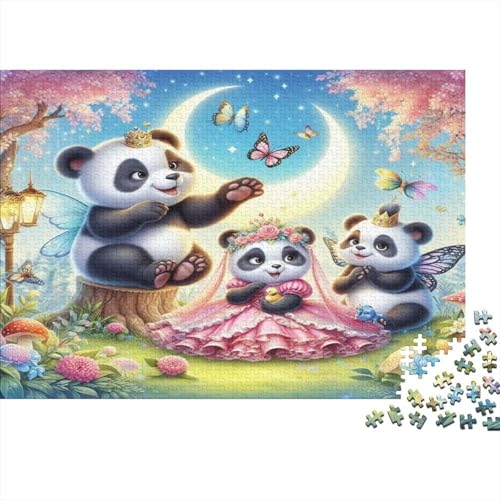 Panda Hölzerne Puzzles Wasserfest 1000 Teile DIY-Cartoon Puzzle Für Erwachsene Herausfordernd Und Knifflig Puzzle Für Erwachsene Puzzle Zur Heimdekoration von YTPONBCSTUG