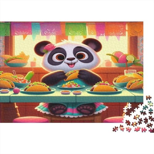 Panda Hölzerne Puzzles Wasserfest 1000 Teile DIY-Cartoon Puzzle Geschenke Für Erwachsene Unmöglich Puzzle Für Erwachsene Lernspiele von YTPONBCSTUG