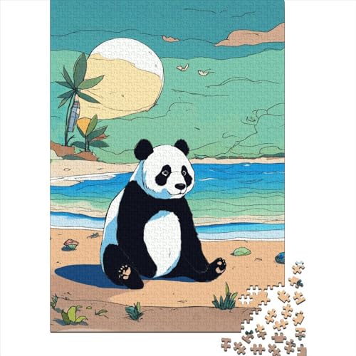 Panda Puzzle,500 Teile Puzzle Tier Wildtiere,Erwachsene Puzzlespiel,Weihnachts-/Neujahrsgeschenk,Puzzle-Spielzeug Für Dekorative Malerei 500pcs (52x38cm) von YTPONBCSTUG