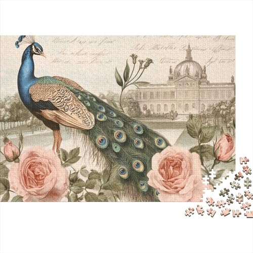 Peacocks 1000 Stück Puzzles Für Erwachsene Stress Abbauen Familien-Puzzlespiel 1000-teiliges Puzzle Versailles Gardens Lernspiel Spielzeug Geschenk 1000pcs (75x50cm) von YTPONBCSTUG