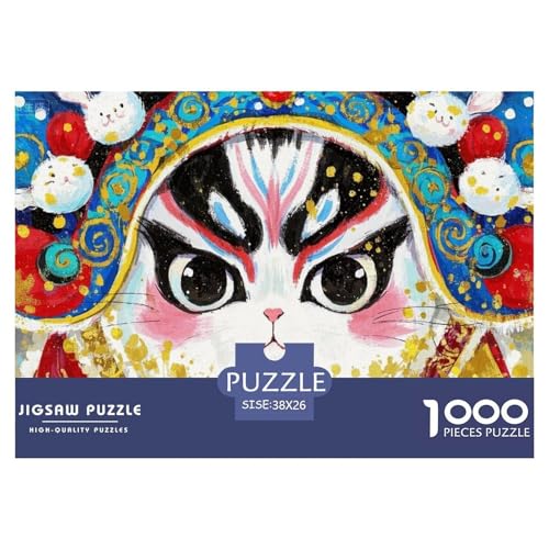 Peking-Oper-Katzen Hölzerne Puzzles Wasserfest 1000 Teile DIY- Puzzle Geschenke Für Erwachsene Spaßzur Heimdekoration Peking-Oper-Katzen Hölzerne Puzzles Wasserfest 1000 Teile DIY- Puzzle Geschenke Für Erwachsene Spaßzur Heimdekoration von YTPONBCSTUG