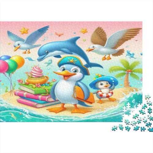 Pinguin Hölzerne Puzzles Wasserfest 1000-teiliges Cartoon Puzzle Für Erwachsene Spaß Puzzle Für Erwachsene Lernspiele von YTPONBCSTUG