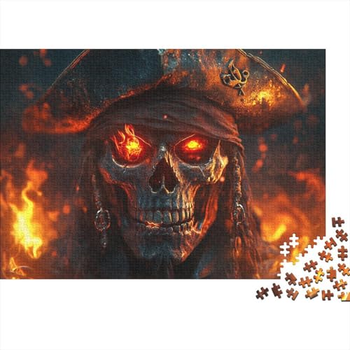 Pirate Skull 1000 Stück Puzzles Für Erwachsene-Dark Fantasy Style Muster Puzzles Für Erwachsene 1000 DIY Puzzle Spielzeug 1000pcs (75x50cm) von YTPONBCSTUG