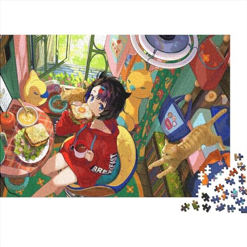Puzzle 300 Teile Anime-Mädchen Puzzle Für Erwachsene,Puzzle Mit Manga-Motiv,Kann Als Heimdekoration Verwendet Werden 300pcs (40x28cm) von YTPONBCSTUG