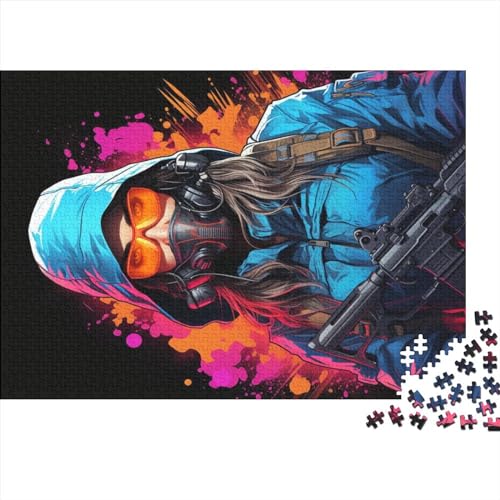 Puzzle 300 Teile Soldier Puzzle Für Erwachsene,Puzzle Mit Woman Game-Motiv,Kann Als Heimdekoration Verwendet Werden 300pcs (40x28cm) von YTPONBCSTUG