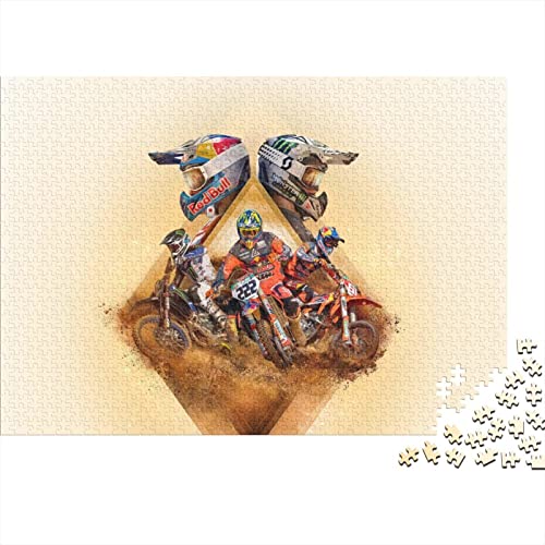 Puzzle 500 Teile Motogp Puzzle Für Erwachsene,Puzzle Mit Motocross Motorcycle-Motiv,Kann Als Heimdekoration Verwendet Werden 500pcs (52x38cm) von YTPONBCSTUG