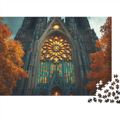 Puzzles Für Erwachsene, 1000 Teile Holzpuzzle -Gothic Cologne Cathedral, Thema Puzzle Geschenk Wanddekoration 1000pcs (75x50cm) von YTPONBCSTUG