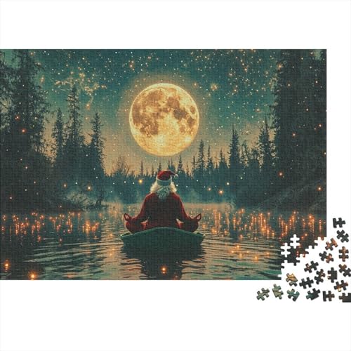 Puzzles Für Erwachsene, 1000 Teile Holzpuzzle -Meditating Santa Claus,Psychedelic Thema Puzzle Geschenk Wanddekoration 1000pcs (75x50cm) von YTPONBCSTUG