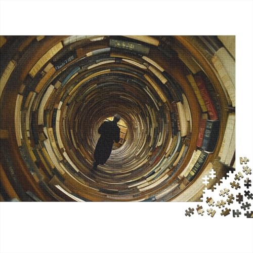 Puzzles Für Erwachsene, 1000 Teile Holzpuzzle -Oxford Black Hole Library, Thema Puzzle Geschenk Wanddekoration 1000pcs (75x50cm) von YTPONBCSTUG