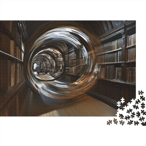 Puzzles Für Erwachsene, 1000 Teile Holzpuzzle -Oxford Black Hole Library, Thema Puzzle Geschenk Wanddekoration 1000pcs (75x50cm) von YTPONBCSTUG