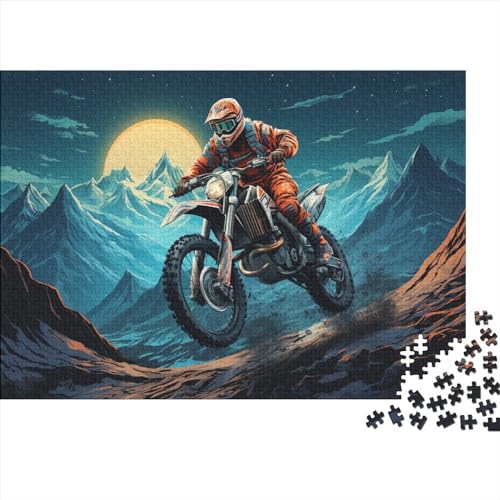 Puzzles Für Erwachsene,300 Teile Holzpuzzle -Motorrad,Dirtbikes Motocross Thema Puzzle Geschenk Wanddekoration 300pcs (40x28cm) von YTPONBCSTUG
