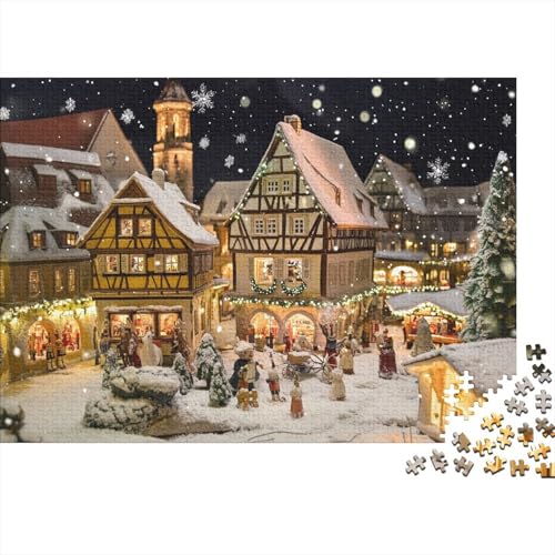 Rothenburg Christmas 1000 Stück Puzzles Für Erwachsene- Puzzles Für Erwachsene 1000 DIY Puzzle Spielzeug Für Dekorative Malerei 1000pcs (75x50cm) von YTPONBCSTUG